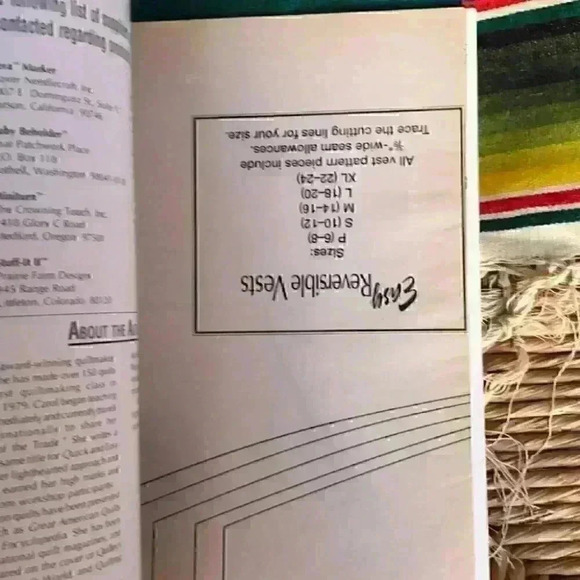 Vintage quilting vests book magazine. Easy reversible vests - Picture 2 of 3